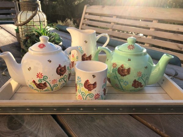 Hand painted, Chicken, Jug, Milk Jug, Ceramic, Pottery, Gifts for Friends and Family - Image 5