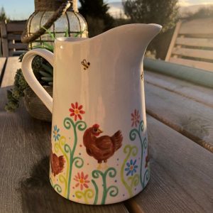 Hand painted, Chicken, Jug, Milk Jug, Ceramic, Pottery, Gifts for Friends and Family