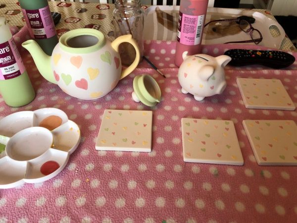 Hand Painted, Small, Piggy Bank, Multicoloured Heart, Ceramic, Pottery, Gifts for Friends and Family - Image 4