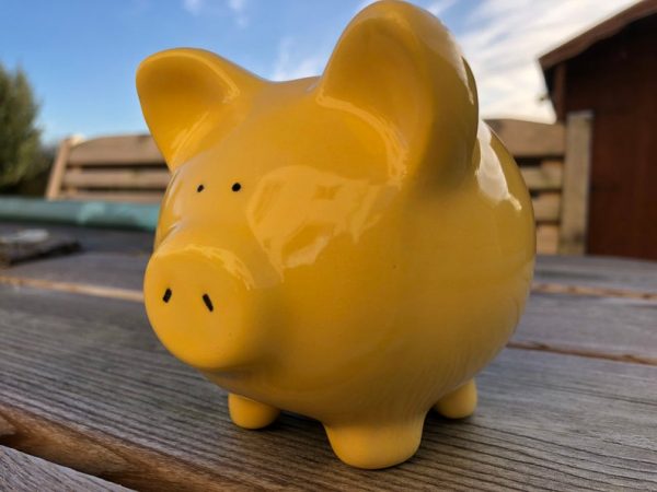 Hand Painted, Yellow, Piggy Bank, Small, Ceramic, Pottery, Gifts for Friends and Family, Traditional - Image 2