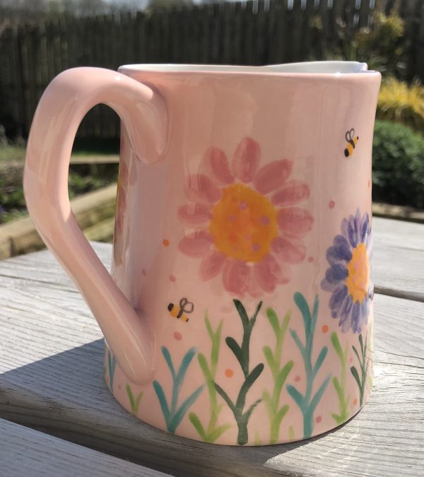 Hand Painted, Pink, Lavender, Jug, Small, Ceramic, Pottery, Gifts for Friends and Family - Image 2