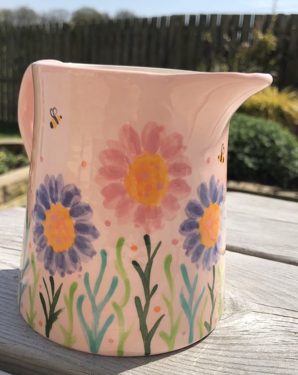 Hand Painted, Pink, Lavender, Jug, Small, Ceramic, Pottery, Gifts for Friends and Family - Image 4