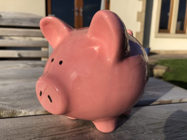 Pink, Hand Painted, Piggy Bank, Medium, Ceramic, Pottery, Gifts, Children, Traditional, Birthday - Image 2