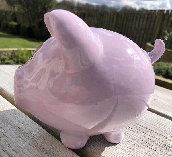 Hand Painted, Purple, Piggy Bank, Medium, Ceramic, Pottery, Gifts, Children, Birthday, Christmas - Image 3