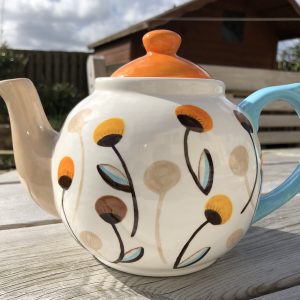 Hand Painted, Summer, Seeds, Teapot, Ceramic, Pottery, Gifts for Friends and Family