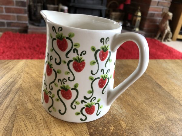 Hand Painted, Strawberry, Jug, Small, Ceramic, Pottery, Summer, Gifts for Friends and Family - Image 4