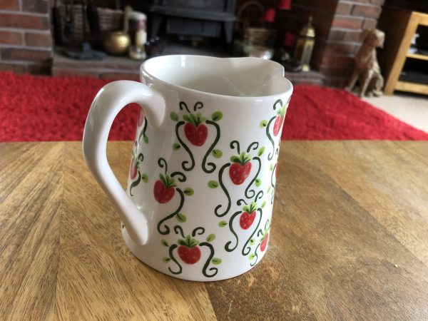 Hand Painted, Strawberry, Jug, Small, Ceramic, Pottery, Summer, Gifts for Friends and Family - Image 3
