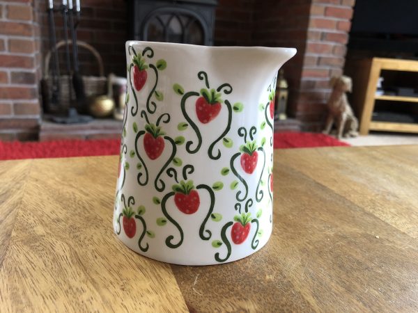 Hand Painted, Strawberry, Jug, Small, Ceramic, Pottery, Summer, Gifts for Friends and Family - Image 2