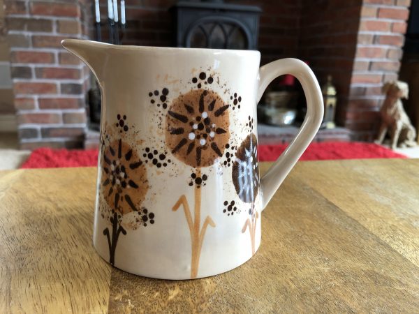 Dandelion Pattern Jug. Small, Ceramic Pottery Shop, Gifts for Friends and Family