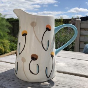 Hand Painted, Summer Seeds, Jug, Medium, Ceramic, Pottery, Gifts for Friends and Family