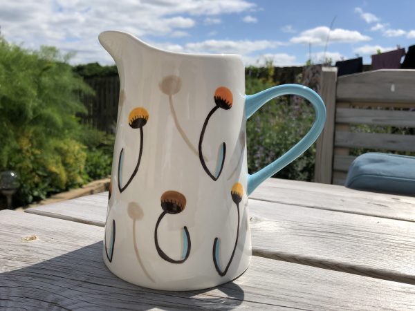 Hand Painted, Summer Seeds, Jug, Medium, Ceramic, Pottery, Gifts for Friends and Family