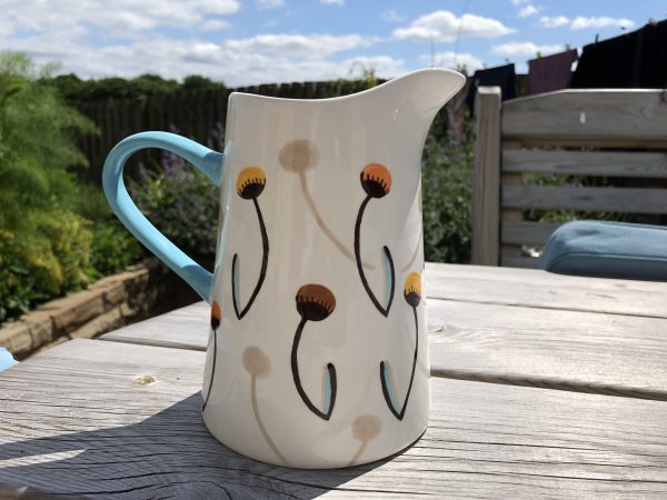 Hand Painted, Summer Seeds, Jug, Medium, Ceramic, Pottery, Gifts for Friends and Family - Image 2