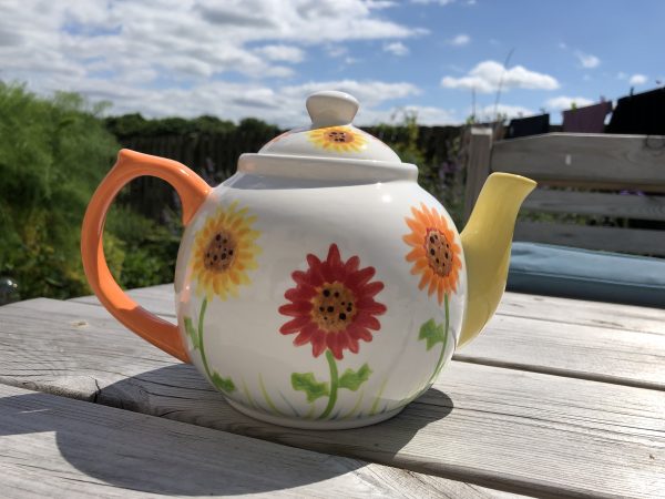 Hand Painted, Gerbera, Red, Orange, Yellow, Floral, Teapot, Ceramic, Pottery, Gifts for Friends and Family - Image 5