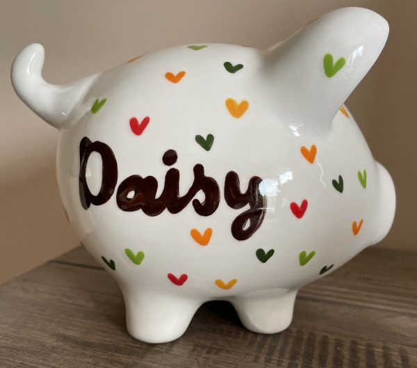 Personalised, Piggy Bank, Hand Painted, Large, Ceramic, Gifts, Children, Adults, Birthday, Fun - Image 5
