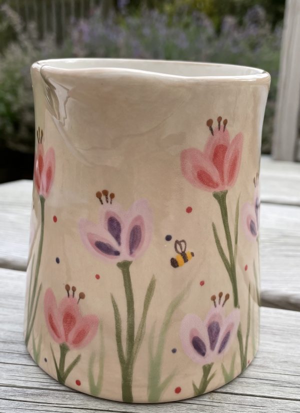 Hand Painted, Tulip, Garden, Jug, Small, Ceramic, Pottery, Gifts for Friends and Family - Image 6