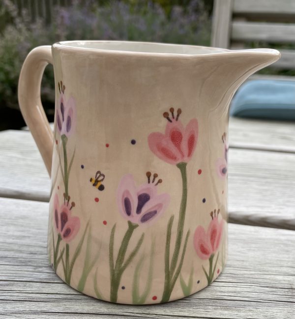 Hand Painted, Tulip, Garden, Jug, Small, Ceramic, Pottery, Gifts for Friends and Family - Image 5