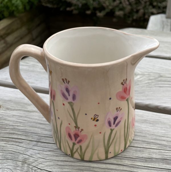 Hand Painted, Tulip, Garden, Jug, Small, Ceramic, Pottery, Gifts for Friends and Family - Image 2