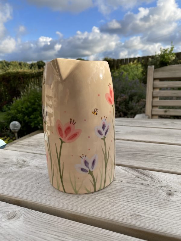 Hand Painted, Tulip, Garden, Jug, Large, Ceramic, Pottery, Gifts for Friends and Family - Image 5