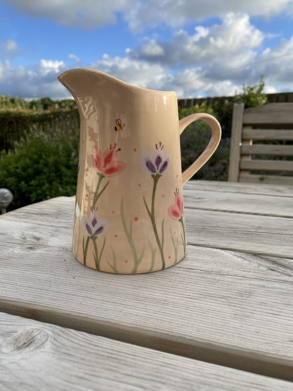 Hand Painted, Tulip, Garden, Jug, Medium, Ceramic, Pottery, Gifts for Friends and Family - Image 3
