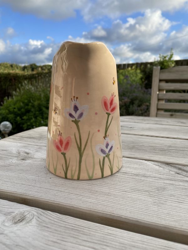 Hand Painted, Tulip, Garden, Jug, Medium, Ceramic, Pottery, Gifts for Friends and Family - Image 4