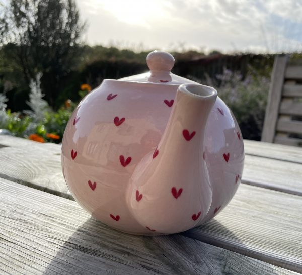 Hand Painted, Light Pink, Sweetheart, Teapot, Ceramic, Pottery, Gifts for Friends and Family - Image 2