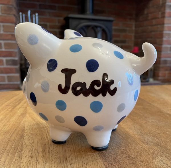 Personalised, Piggy Bank, Hand Painted, Large, Ceramic, Gifts, Children, Adults, Birthday, Fun - Image 4