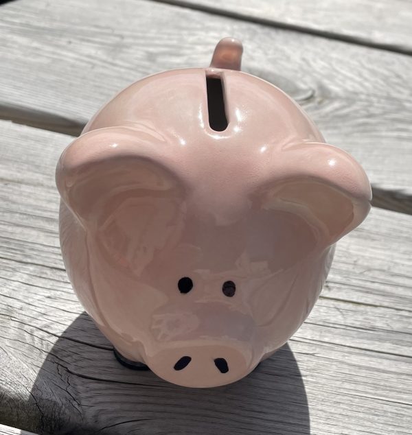 Hand Painted, Light Pink, Piggy Bank, Small, Ceramic, Pottery, Gifts for Children, Traditional - Image 3