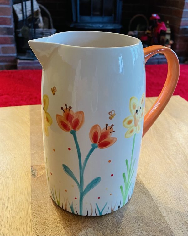 Hand Painted, Springtime,  Daffodil, Tulip, Jug, Large, Ceramic, Pottery, Gifts for Friends and Family - Image 4