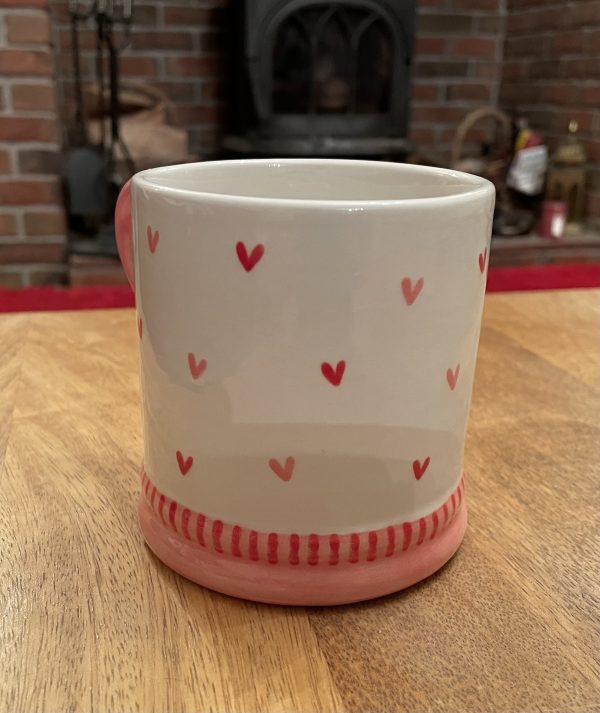 White, Red and Pink Heart Mugs, Ceramic Pottery Shop, Gifts for Friends and Family - Image 3