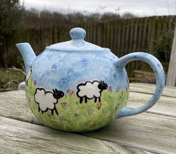 Springtime Sheep Design Teapot, Ceramic Pottery Shop, Gifts for Friends and Family - Image 7