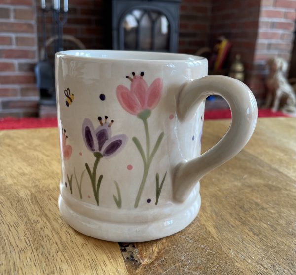 Purple and Pink, Tulip Garden, Mug, Hand Painted, Ceramic Pottery Shop, Gifts for Friends and Family, Mum - Image 3