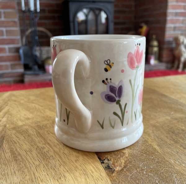 Purple and Pink, Tulip Garden, Mug, Hand Painted, Ceramic Pottery Shop, Gifts for Friends and Family, Mum - Image 4