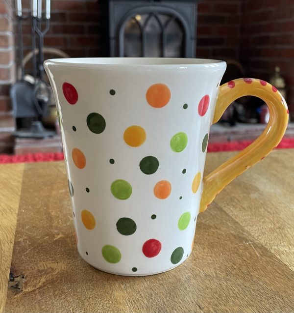 Hand Painted, Multicoloured, Spotty, Mug, Ceramic, Pottery, Gifts for Friends and Family - Image 5