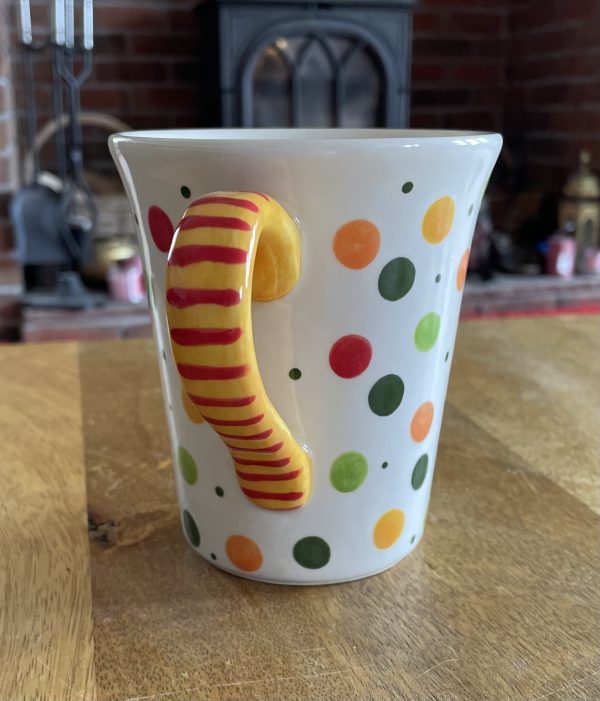 Hand Painted, Multicoloured, Spotty, Mug, Ceramic, Pottery, Gifts for Friends and Family - Image 2