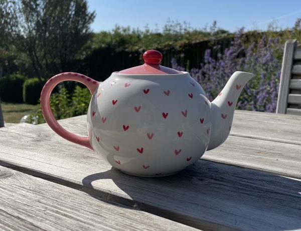 Hand Painted, White, Red, Pink, Sweet Heart, Teapot, Ceramic, Pottery, Gifts for Friends and Family - Image 4
