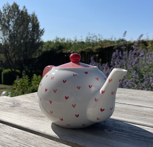 Hand Painted, White, Red, Pink, Sweet Heart, Teapot, Ceramic, Pottery, Gifts for Friends and Family - Image 5