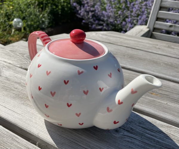 Hand Painted, White, Red, Pink, Sweet Heart, Teapot, Ceramic, Pottery, Gifts for Friends and Family - Image 6