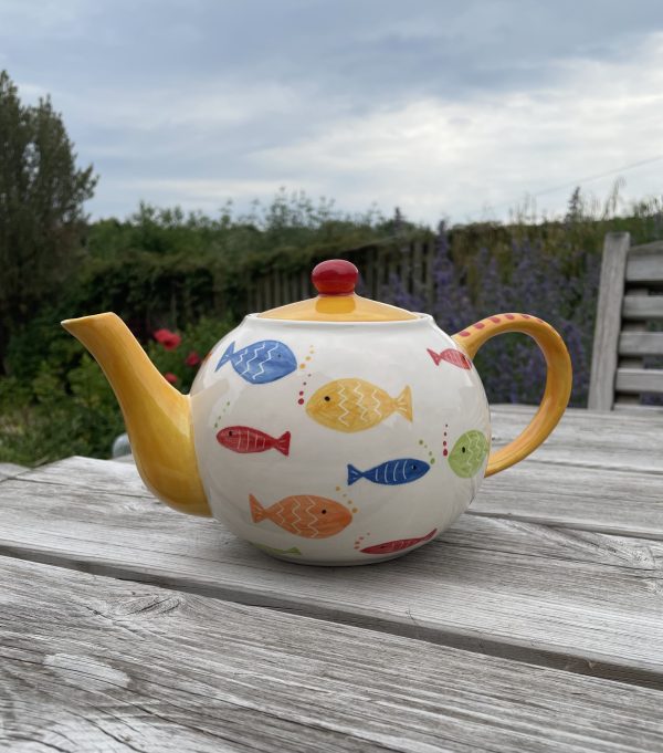 Hand Painted, Colourful, Fish, Teapot, Ceramic, Pottery Shop, Gifts for Friends and Family - Image 3
