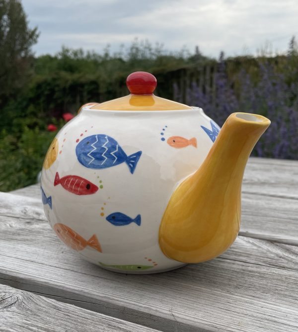 Hand Painted, Colourful, Fish, Teapot, Ceramic, Pottery Shop, Gifts for Friends and Family - Image 4