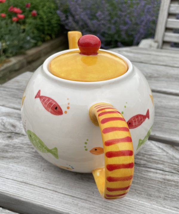 Hand Painted, Colourful, Fish, Teapot, Ceramic, Pottery Shop, Gifts for Friends and Family - Image 5