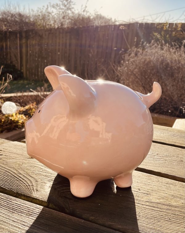Piggy Bank, Hand Painted, Light Pink, Large, Traditional, Ceramic, Pottery, Gifts for Children, Birthday, Fun - Image 7