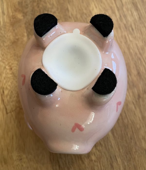 Hand Painted, Piggy Bank, Small, Light Pink, Pink Hearts, Ceramic, Pottery, Gifts, Children, Birthday, Fun - Image 6